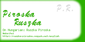 piroska ruszka business card